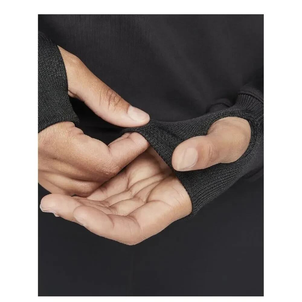 Nike Women's One Therma-FIT Graphic Hoodie Black/Lt Iron Ore, Small - Women's At - Picture 4 of 7
